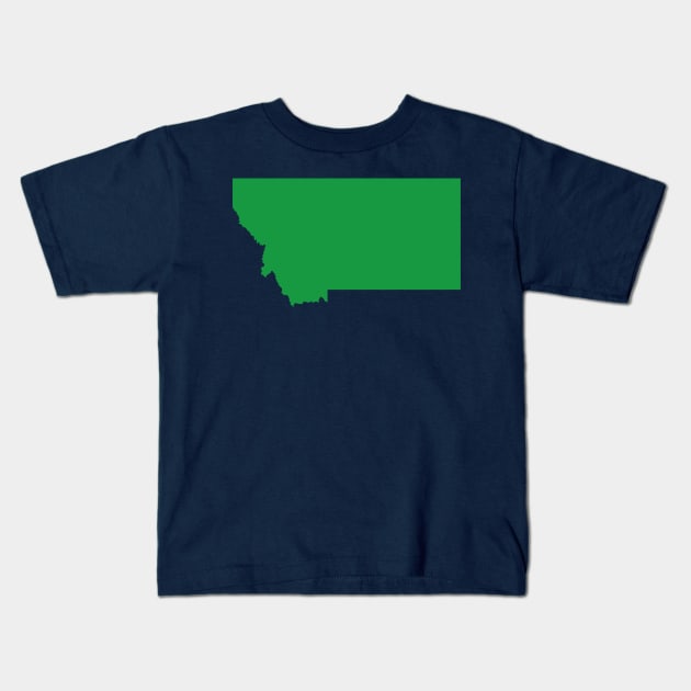 Montana Green Kids T-Shirt by loudestkitten